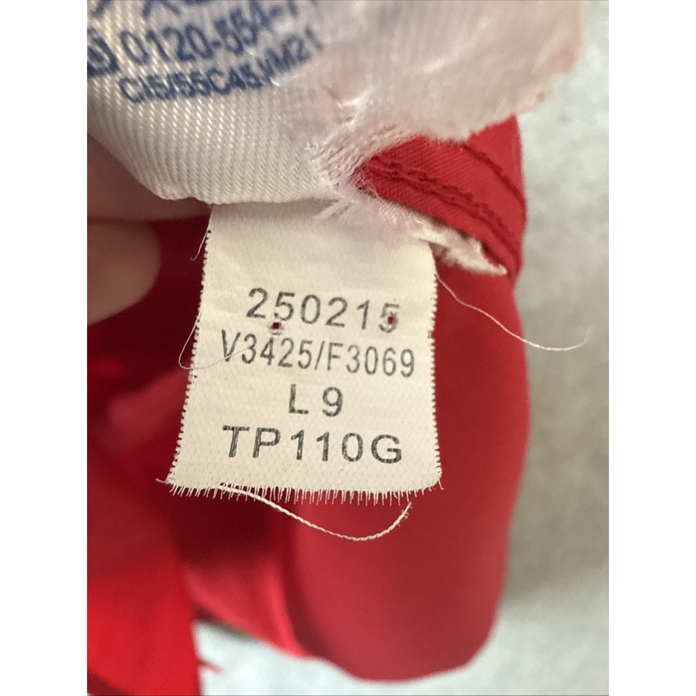 Lands End Red Broadcloth Button Up Shirt 24W Plus Size Career Chic Wrinkle Free - Picture 7 of 8